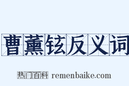 曹薰铉反义词是什么意思的图片